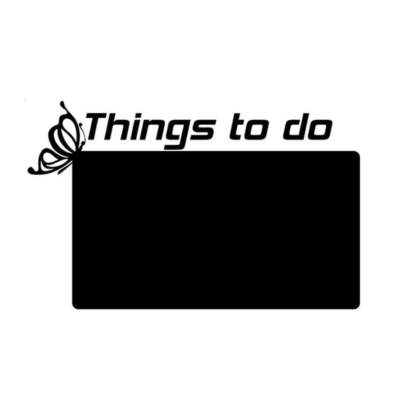 Things To Do Tavle Wallsticker  Skriv På Væggen Med Kridt  35x55cm