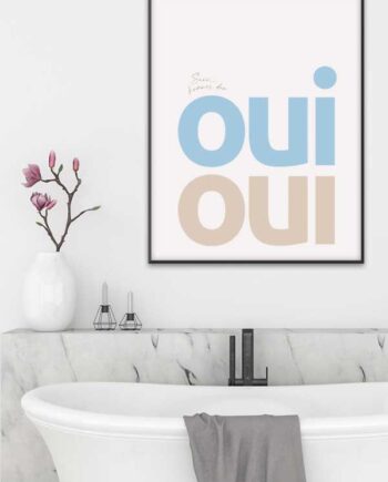 Toiletplakaten Oui Oui 21   29    A4  Kr  199 -
