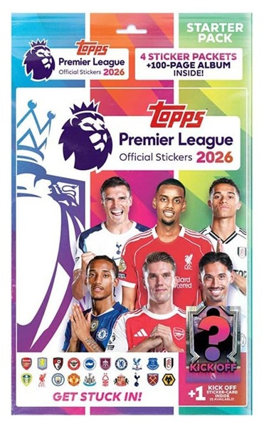 Topps Fodbold-stickers Klisterm 195 166 Rker: Premier League 2025 26 Starter Pack Album 24 Stickers