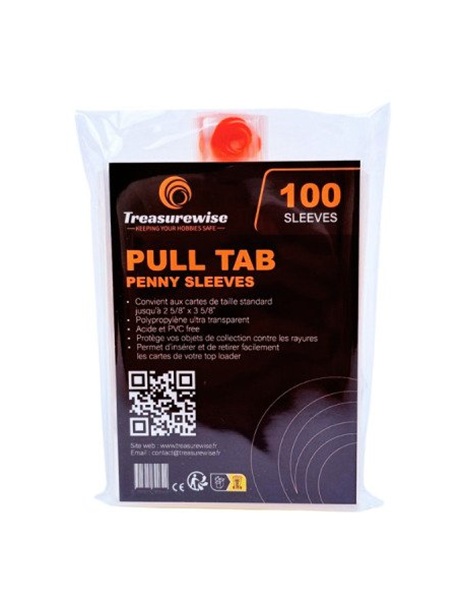 Treasurewise Pull Tab Penny Sleeves  100 Kortlommer