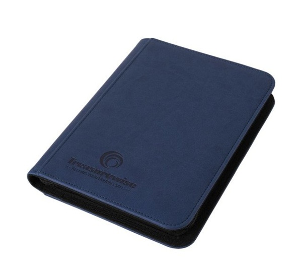 Treasurewise Wiseguard: Zippered  -pocket Binder  Holder 360 Kort  Blue