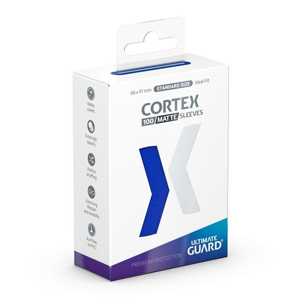 Ultimate Guard Cortex Sleeves  Kortlommer  Standard Size Matte Blue  100 Sleeves