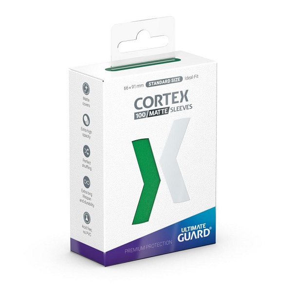 Ultimate Guard Cortex Sleeves  Kortlommer  Standard Size Matte Green  100 Sleeves