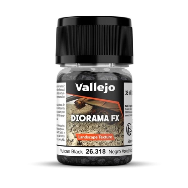Vallejo Diorama Effects: Landscape Textures Vulcan Black 35 Ml