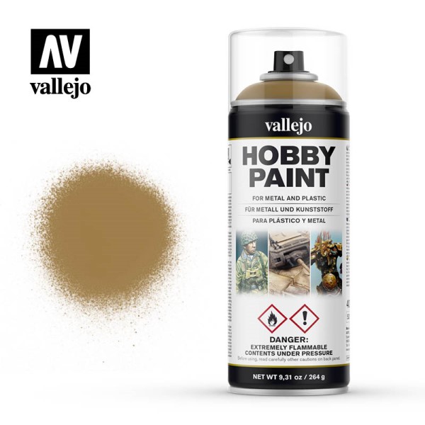 Vallejo Hobby Paint Primer Sprays: Desert Yellow 400ml