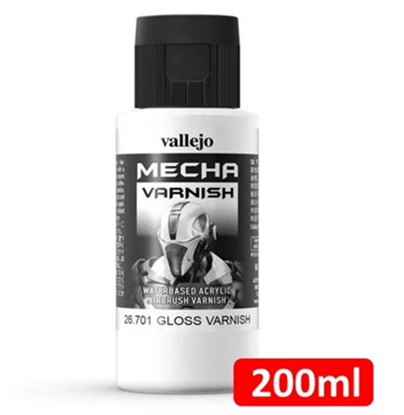 Vallejo Mecha Airbrush Color: Varnish Gloss Varnish 200ml