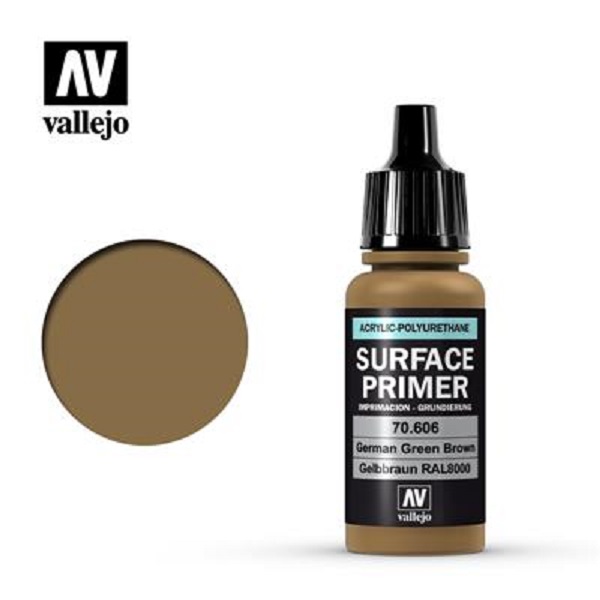 Vallejo Primer  Acrylic-polyurethane : German Green Brown Ral8000  17 Ml