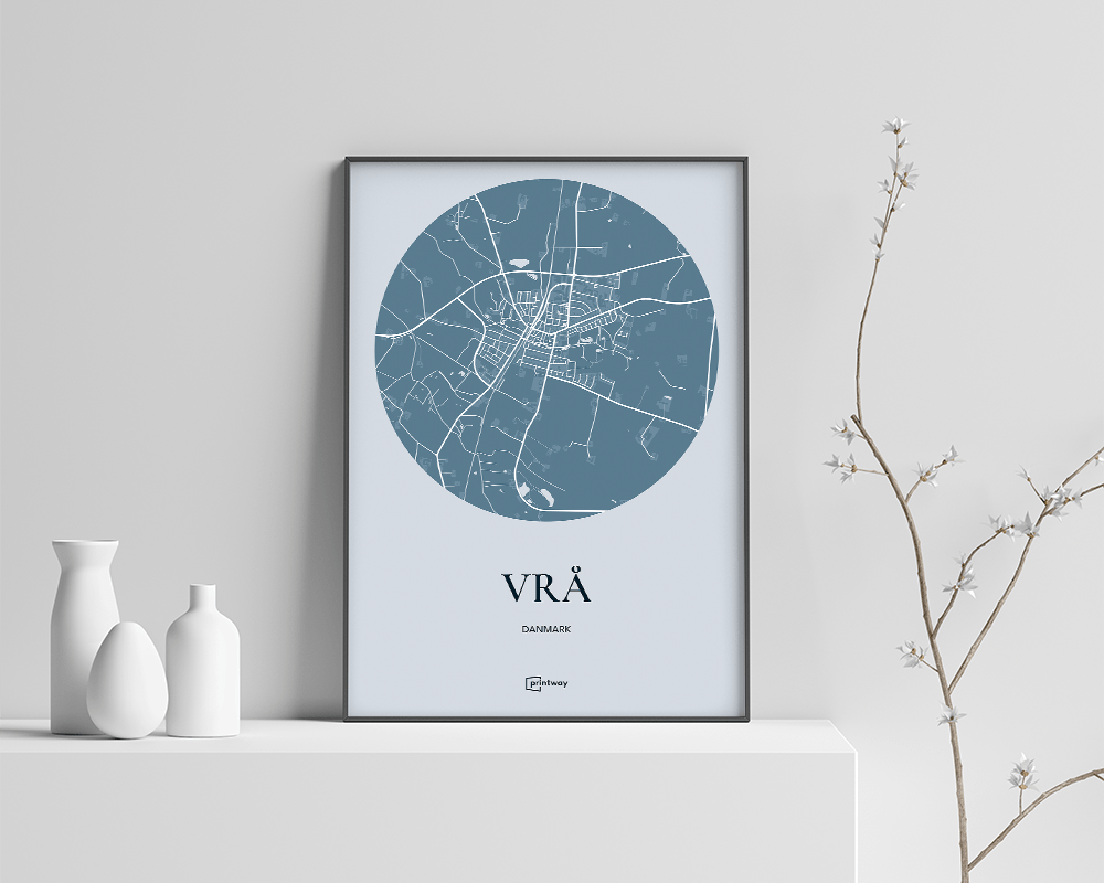 Vrå Plakaten Rundt Kort Havblå 70 100 Cm B1
