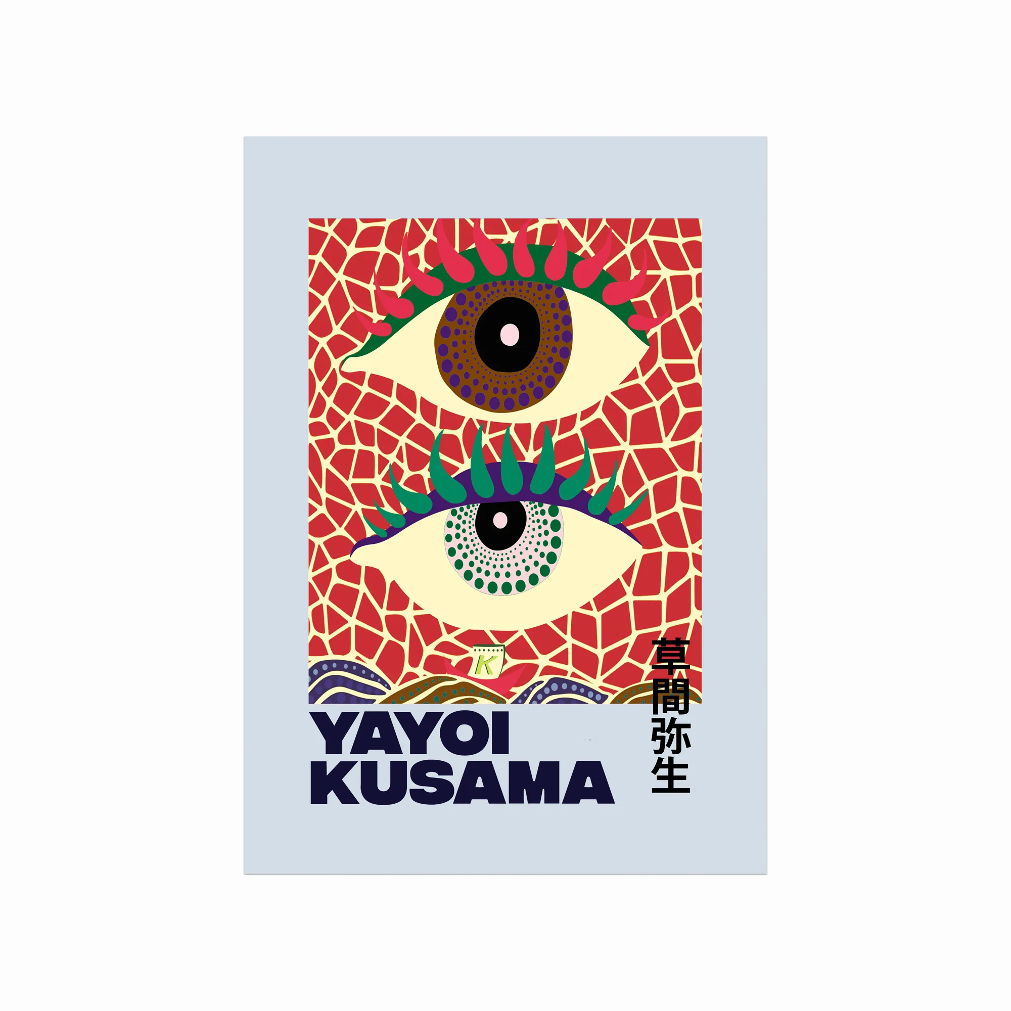 Yayoi Kusama Plakat Eyes Blue